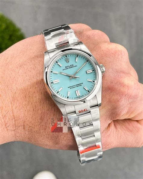 rolex oyster perpetual white 36|rolex op 36 tiffany blue.